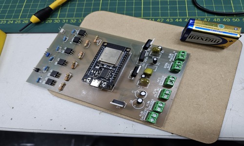 Fabricated and assembled mobile robot control PCB