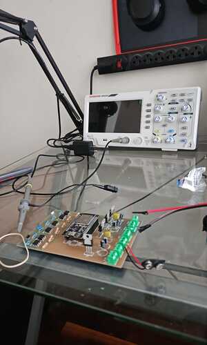 Experimental testing of the robot control electronics