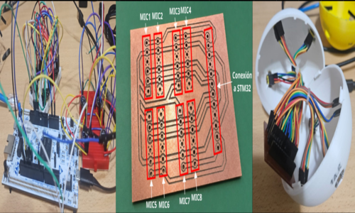 PCB and internal electronic integration of the spherical microphone array